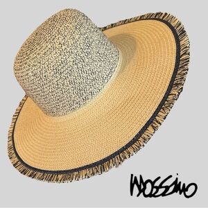 Mossimo - Floppy Fringe Beach Straw Hat, NEW